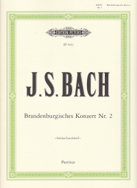 Bach Brandenburg 2 Full Score Sheet Music Songbook