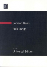Berio Folk Songs Study Score Sheet Music Songbook