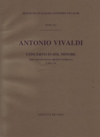 Vivaldi Cello Concerto Gmin Rv417 Fiii/15 Score Sheet Music Songbook