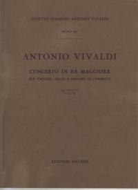 Vivaldi Concerto Op 8/11 Rv210 D Maj Score Sheet Music Songbook