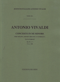 Vivaldi Concerto Emin Op11 No 2 Rv 277 Score Sheet Music Songbook