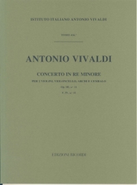 Vivaldi Concerto Op3 No 11 Dmin Rv565 Full Score Sheet Music Songbook