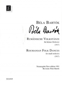 Bartok Rumanian Folk Dances Score Sheet Music Songbook