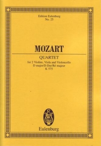 Mozart String Quartet K575 Dmajor Sheet Music Songbook