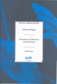 Elgar Romance For Bassoon & Orch Full Score Sheet Music Songbook