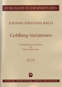 Bach Goldberg Variations Bwv 988 Study Score Sheet Music Songbook