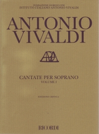 Vivaldi Cantatas For Soprano 1 Full Score Sheet Music Songbook