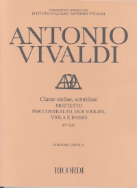 Vivaldi Clarae Stellae Score Sheet Music Songbook