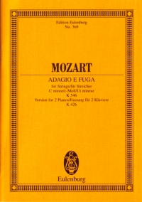 Mozart Adagio & Fugue Cmin K546 Mini Score Sheet Music Songbook
