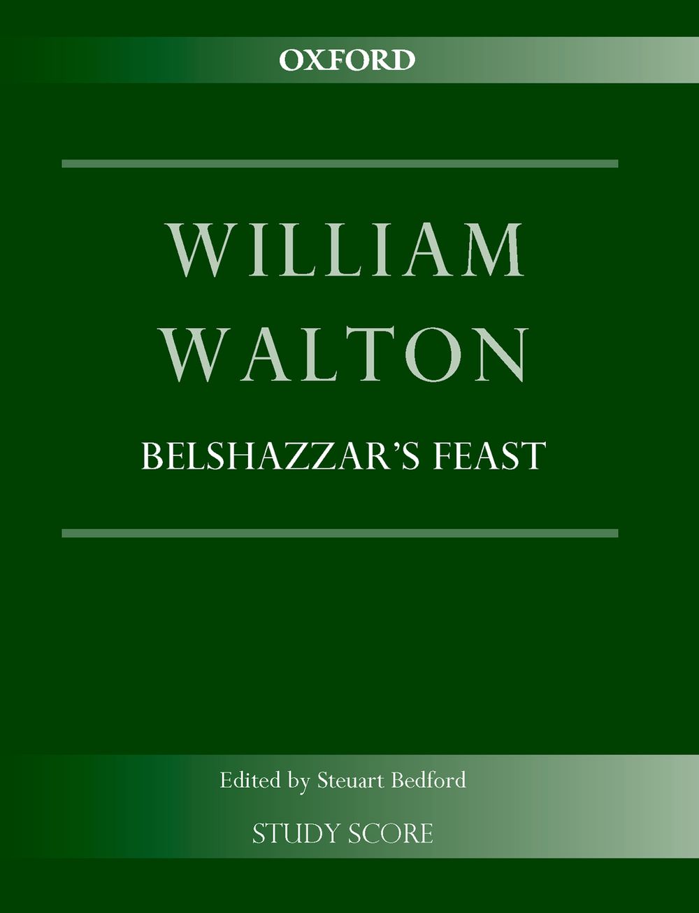 Walton Belshazzars Feast Bedford Study Score Sheet Music Songbook