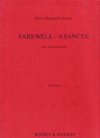 Maxwell Davies Farewell-a Fancye Dowland Score Sheet Music Songbook