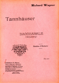 Wagner Bacchanale Venusberg (tannhauser) Score Sheet Music Songbook