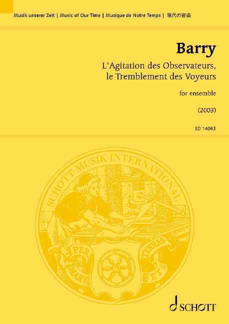 Barry Lagitation Des Observateurs Study Score Sheet Music Songbook