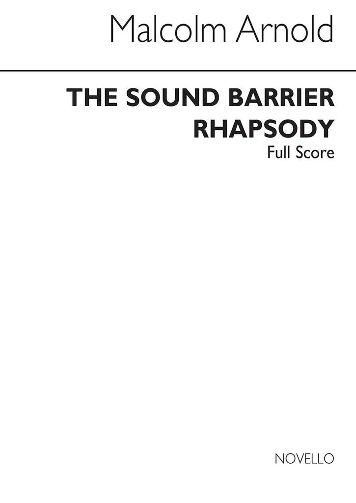 Arnold The Sound Barrier Rhapsody Full Score Sheet Music Songbook