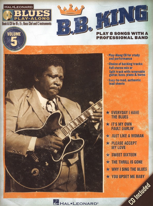 Blues Play Along 05 B B King Book & Cd Sheet Music Songbook