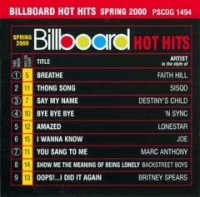 Pscdg1494 Billboard Hot Hits - Spring 2000 Sheet Music Songbook