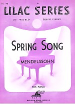 Lilac 043 Mendelssohn Spring Song Sheet Music Songbook