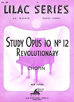 Lilac 045 Chopin Study Op10 No 12 (revolutionary) Sheet Music Songbook