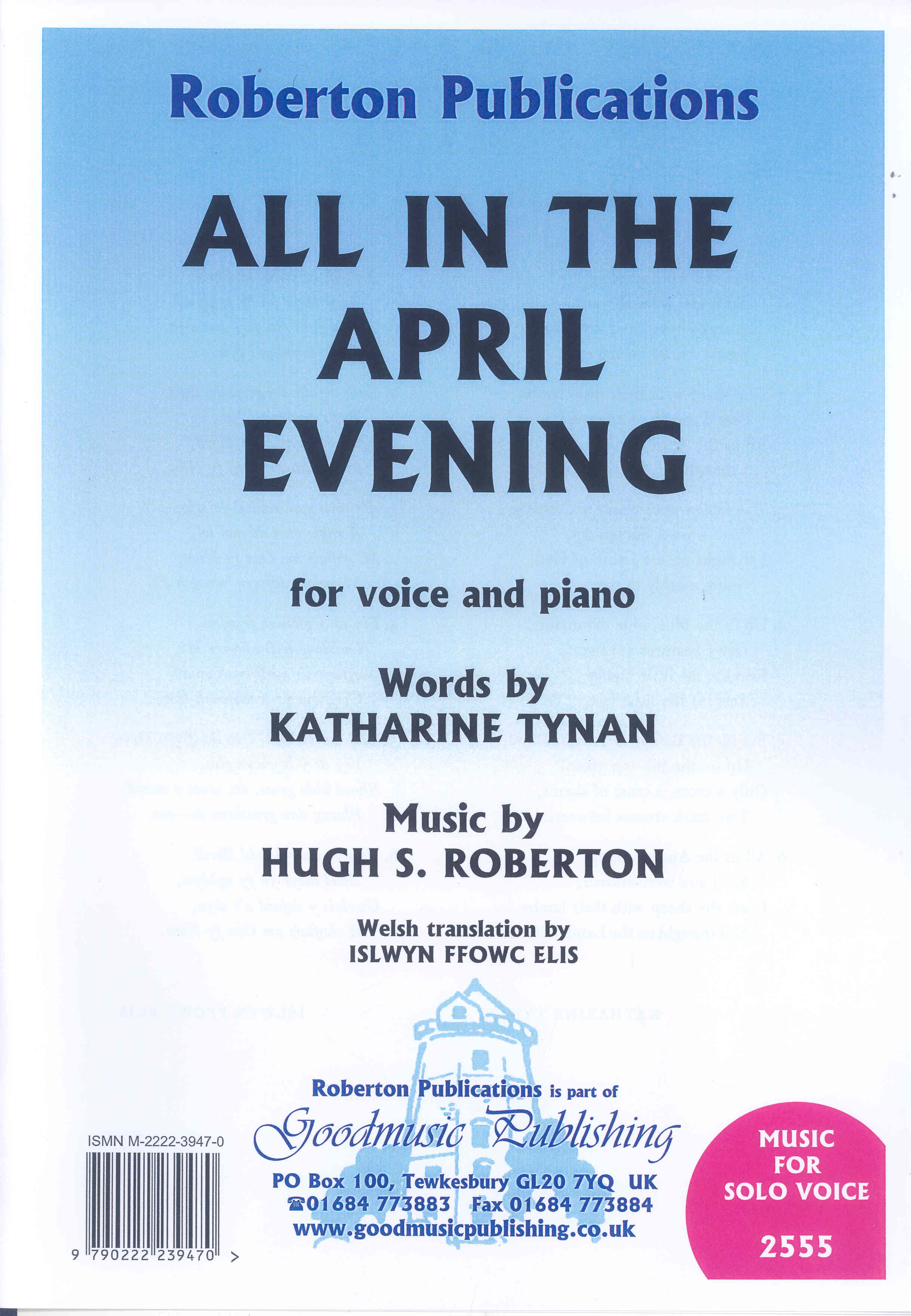 All In The April Evening Roberton Key E Sheet Music Songbook