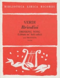 Brindisi (drinking Song) Verdi Tenor Key Ab Sheet Music Songbook