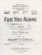 For You Alone In G Geehl Sheet Music Songbook