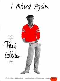 I Missed Again (phil Collins) Sheet Music Songbook