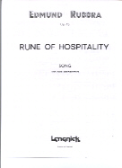 Rune Of Hospitality (rubbra Op15) Sheet Music Songbook