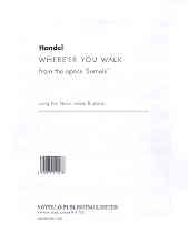 Where Eer You Walk Handel Key Bb Sheet Music Songbook