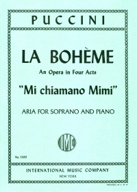 Si Mi Chiamano Puccini (la Boheme) Soprano Sheet Music Songbook