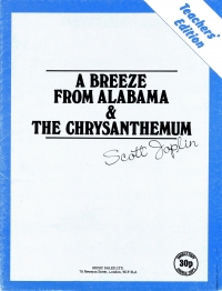 Breeze From Alabama & Chrysanthemum Joplin Sheet Music Songbook