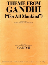 Gandhi (for All Mankind) Film Theme Sheet Music Songbook