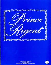 Prince Regent Tv Theme Sheet Music Songbook
