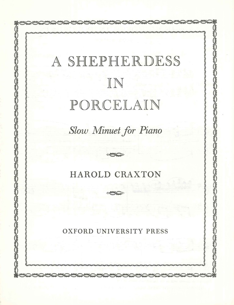 Shepherdess In Porcelain Craxton Sheet Music Songbook