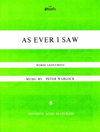 As Ever I Saw Warlock Eb Sheet Music Songbook