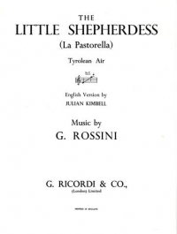 Little Shepherdess (la Pastorella) Rossini Key C Sheet Music Songbook