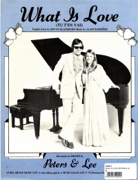 What Is Love (peters & Lee) Sheet Music Songbook