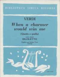 When A Charmer (rigoletto) Verdi Tenor Sheet Music Songbook