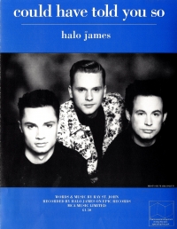 Could Have Told You So (halo James) Sheet Music Songbook