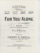 For You Alone In Eb Geehl Sheet Music Songbook