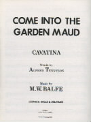 Come Into The Garden Maud Balfe Sheet Music Songbook