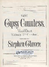 Gipsy Countess Glover Vocal Duet Sheet Music Songbook