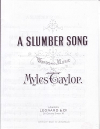 Slumber Song Taylor Sheet Music Songbook