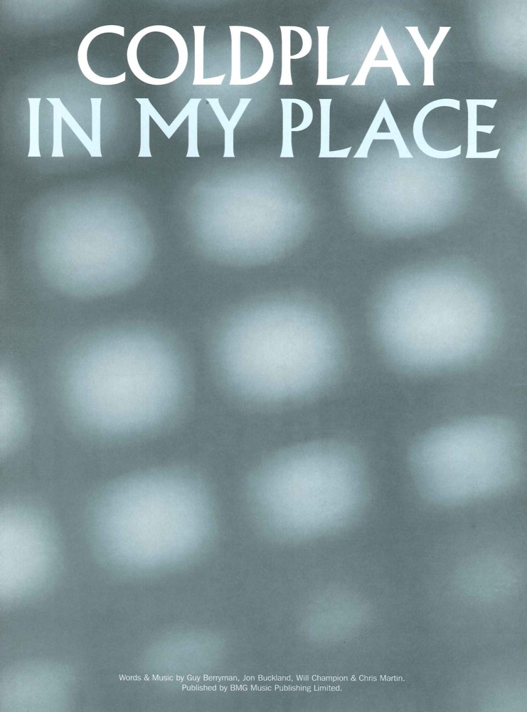 In My Place Coldplay Sheet Music Songbook