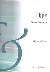 Where Corals Lie Elgar In D & Bmin Low Sheet Music Songbook