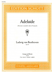 Adelaide Beethoven Op46 High/medium Voice Sheet Music Songbook