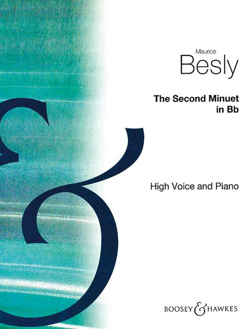 Second Minuet Besly Key Bb High Voice & Piano Sheet Music Songbook