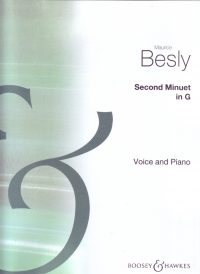 Second Minuet Besly Key G Voice & Piano Sheet Music Songbook