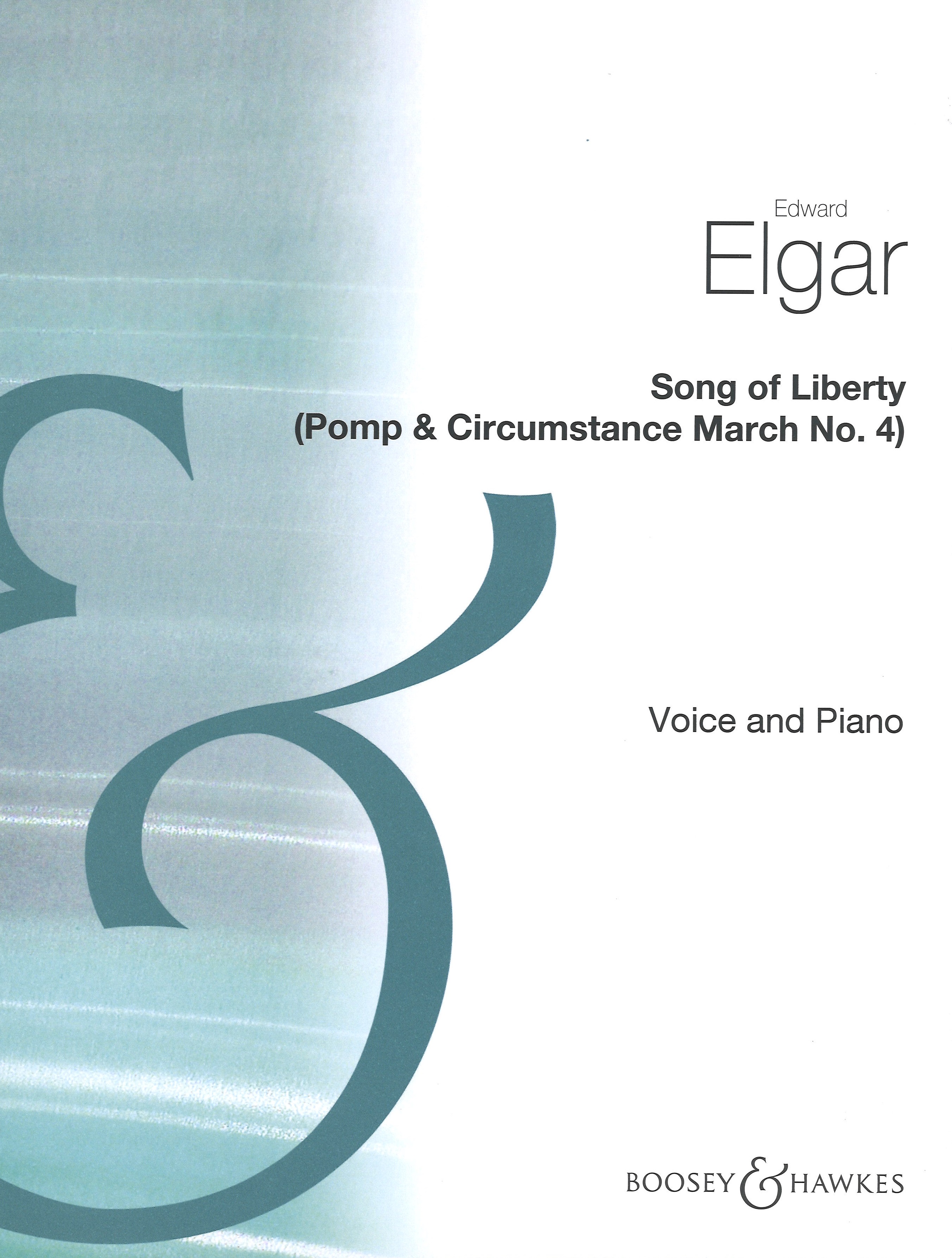 Song Of Liberty Elgar Key Eb Voice & Piano Sheet Music Songbook