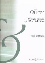 Weep You No More Quilter Op12 No Key Dmin Sheet Music Songbook