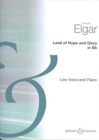 Land Of Hope & Glory Elgar Key Bb Low Voice & Pf Sheet Music Songbook